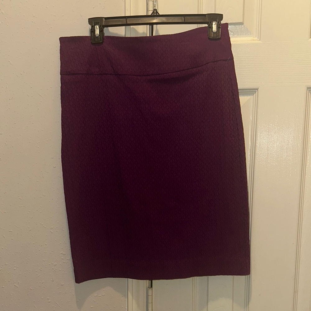 Margaret M Purple Pencil Skirt Knee-Length Work
